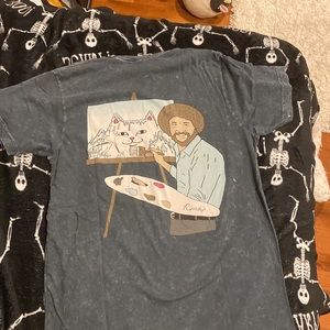 bob ross ripndip graphic tee